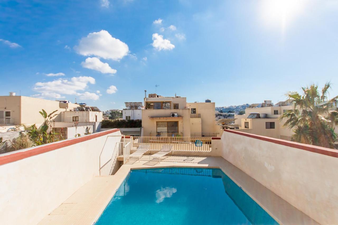 Pool And Sea Merill Apartments - Happy Rentals Mellieha Bagian luar foto